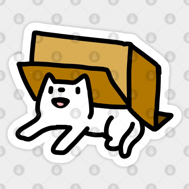 Cat in the Box II Sticker by wally11